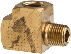 Parker - 1/8 Male Thread x 1/8 Female Thread, Brass Industrial Pipe Street Tee - MNPTF x FNPTF, 1,000 psi - Industrial Tool & Supply