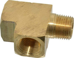 Parker - 1/2 Male Thread x 1/2 Female Thread, Brass Industrial Pipe Street Tee - MNPTF x FNPTF, 1,000 psi - Industrial Tool & Supply