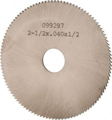 Made in USA - 2-1/2" Diam x 0.04" Blade Thickness, 1/2" Arbor Hole Diam, 110 Teeth, Solid Carbide, Jeweler's Saw - Uncoated - Industrial Tool & Supply