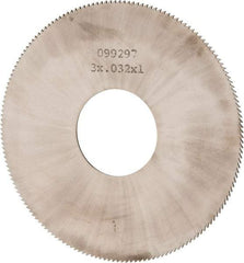 Made in USA - 3" Diam x 0.032" Blade Thickness, 1" Arbor Hole Diam, 168 Teeth, Solid Carbide Jeweler's Saw - Uncoated - Industrial Tool & Supply
