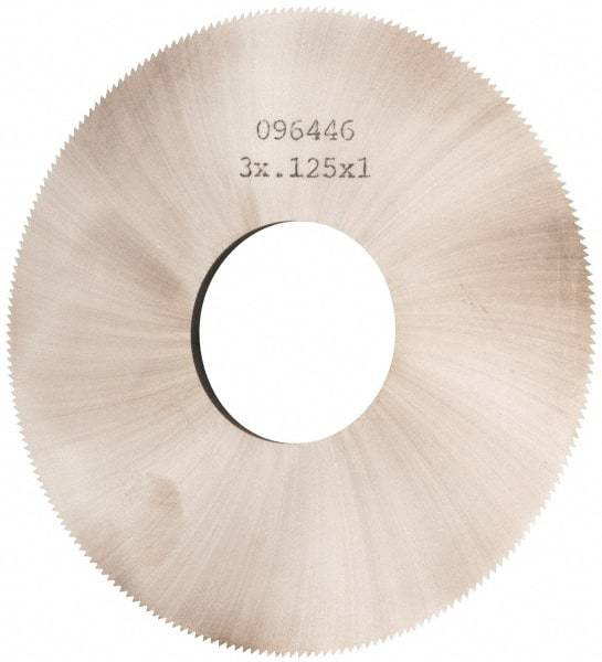 Made in USA - 3" Diam x 1/8" Thick, 1" Arbor Hole Diam, 230 Teeth, Solid Carbide Jeweler's Saw - Uncoated - Industrial Tool & Supply