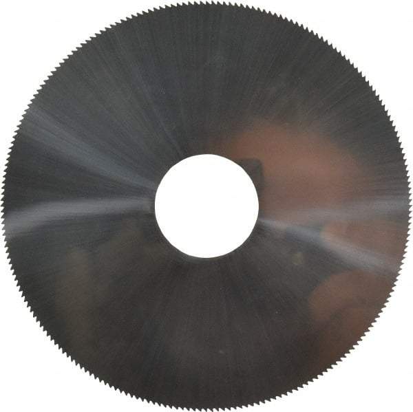 Made in USA - 4" Diam x 0.02" Blade Thickness, 1" Arbor Hole Diam, 220 Teeth, Solid Carbide Jeweler's Saw - Uncoated - Industrial Tool & Supply