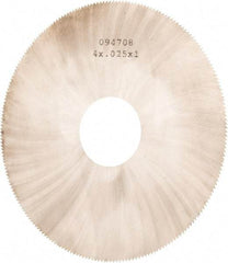 Made in USA - 4" Diam x 0.025" Blade Thickness, 1" Arbor Hole Diam, 220 Teeth, Solid Carbide Jeweler's Saw - Uncoated - Industrial Tool & Supply