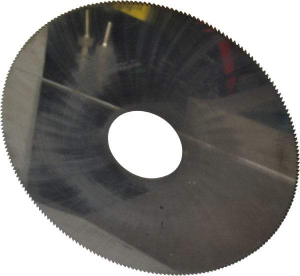 Made in USA - 4" Diam x 0.04" Blade Thickness, 1" Arbor Hole Diam, 220 Teeth, Solid Carbide Jeweler's Saw - Uncoated - Industrial Tool & Supply
