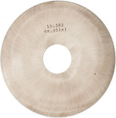 Made in USA - 4" Diam x 0.051" Blade Thickness, 1" Arbor Hole Diam, 240 Teeth, Solid Carbide Jeweler's Saw - Uncoated - Industrial Tool & Supply