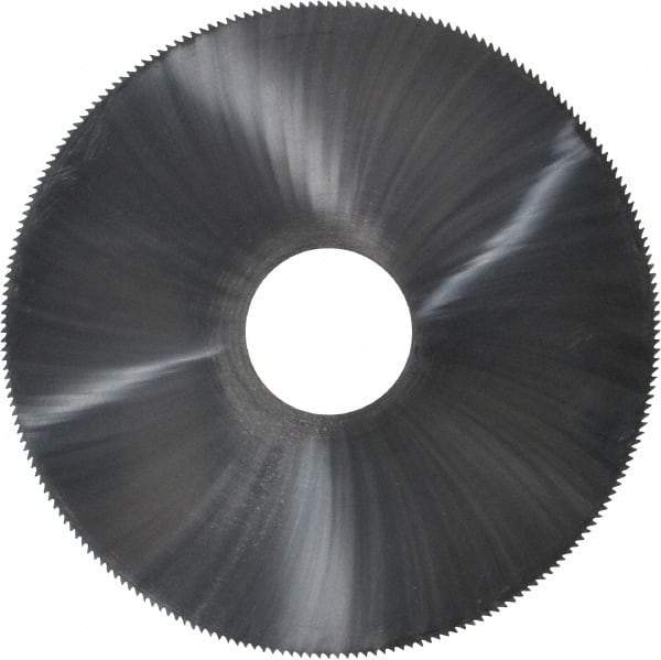 Made in USA - 4" Diam x 1/16" Thick, 1" Arbor Hole Diam, 220 Teeth, Solid Carbide Jeweler's Saw - Uncoated - Industrial Tool & Supply