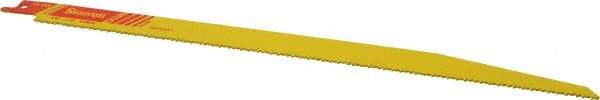 Starrett - 12" Long x 3/4" Thick, Bi-Metal Reciprocating Saw Blade - Tapered Profile, 10 to 14 TPI, Toothed Edge, Universal Shank - Industrial Tool & Supply