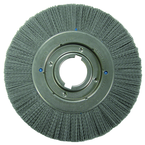 14" Diameter - Extra High Density Crimped Filament Wheel Brush - 0.055/120 Grit - 2" Arbor - Industrial Tool & Supply