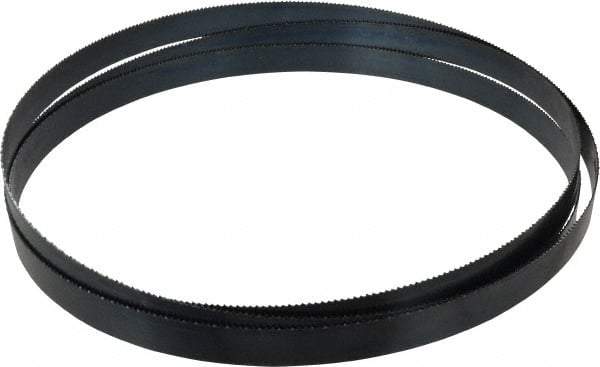 Starrett - 8 TPI, 11' Long x 1" Wide x 0.035" Thick, Welded Band Saw Blade - Carbon Steel, Toothed Edge, Raker Tooth Set, Flexible Back, Contour Cutting - Industrial Tool & Supply