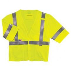 8356FRHL L/XL LIME FR VEST - Industrial Tool & Supply