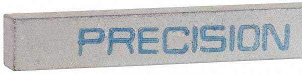 Precision Brand - 12" Long x 1/2" High x 3/8" Wide, Zinc-Plated Key Stock - Low Carbon Steel - Industrial Tool & Supply