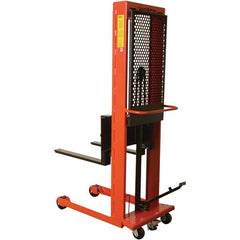 Wesco Industrial Products - 1,000 Lb Capacity, 64" Lift Height, Steel Stacker Manually Operated Lift - Industrial Tool & Supply