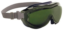Uvex - Size Universal, Green Polycarbonate Anti-Fog & Scratch Resistant Lens, Welding Goggles - Indirect Vent, Blue Silicone Frame, Over the Glass Style - Industrial Tool & Supply