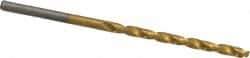 Chicago-Latrobe - #34 135° Cobalt Jobber Drill - TiN Finish, Right Hand Cut, Spiral Flute, Straight Shank, 2-5/8" OAL, Split Point - Industrial Tool & Supply