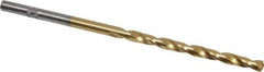 Chicago-Latrobe - #35 135° Cobalt Jobber Drill - TiN Finish, Right Hand Cut, Spiral Flute, Straight Shank, 2-5/8" OAL, Split Point - Industrial Tool & Supply