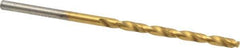 Chicago-Latrobe - #37 135° Cobalt Jobber Drill - TiN Finish, Right Hand Cut, Spiral Flute, Straight Shank, 2-1/2" OAL, Split Point - Industrial Tool & Supply