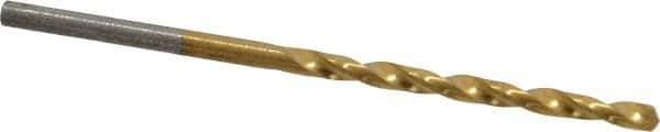 Chicago-Latrobe - #38 135° Cobalt Jobber Drill - TiN Finish, Right Hand Cut, Spiral Flute, Straight Shank, 2-1/2" OAL, Split Point - Industrial Tool & Supply