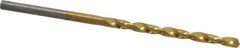 Chicago-Latrobe - #38 135° Cobalt Jobber Drill - TiN Finish, Right Hand Cut, Spiral Flute, Straight Shank, 2-1/2" OAL, Split Point - Industrial Tool & Supply