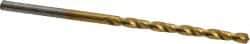 Chicago-Latrobe - #39 135° Cobalt Jobber Drill - TiN Finish, Right Hand Cut, Spiral Flute, Straight Shank, 2-3/8" OAL, Split Point - Industrial Tool & Supply