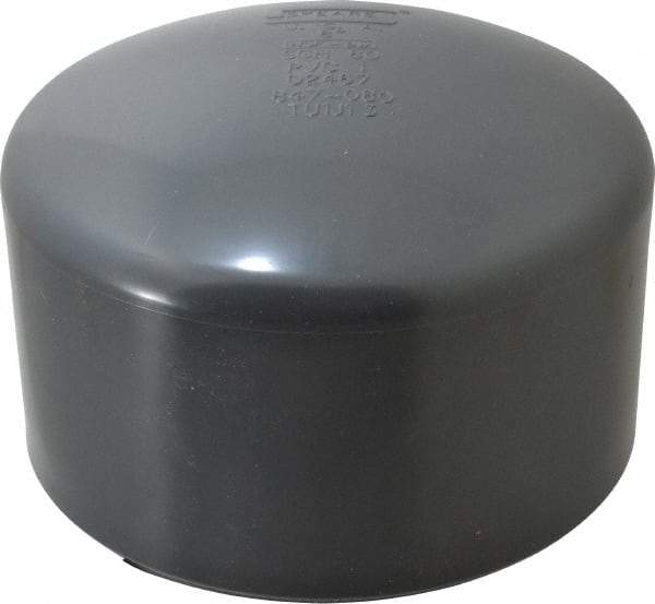 Value Collection - 8" PVC Plastic Pipe End Cap - Schedule 80, Slip End Connections - Industrial Tool & Supply