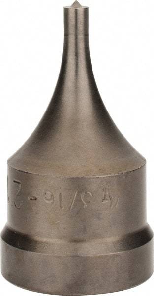 Cleveland Steel Tool - 23/32 Inch Diameter Round Ironworker Punch - 1-1/4 Inch Body Diameter, 1-1/2 Inch Head Diameter, 3-1/8 Inch Overall Length - Industrial Tool & Supply