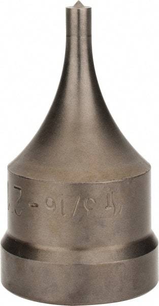 Cleveland Steel Tool - 1 Inch Diameter Round Ironworker Punch - 1-17/32 Inch Body Diameter, 1-11/16 Inch Head Diameter, 2-11/16 Inch Overall Length - Industrial Tool & Supply