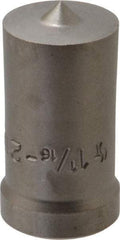 Cleveland Steel Tool - 1-1/16 Inch Diameter Round Ironworker Punch - 1-1/32 Inch Body Diameter, 1-5/32 Inch Head Diameter, 1-15/16 Inch Overall Length - Industrial Tool & Supply