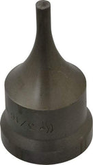 Cleveland Steel Tool - 3/16 Inch Diameter Round Ironworker Punch - 1-1/16 Inch Body Diameter, 1-7/32 Inch Head Diameter, 2-1/8 Inch Overall Length - Industrial Tool & Supply
