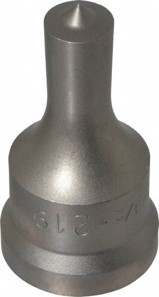 Cleveland Steel Tool - 1/2 Inch Diameter Round Ironworker Punch - 1-1/16 Inch Body Diameter, 1-7/32 Inch Head Diameter, 2-1/8 Inch Overall Length - Industrial Tool & Supply