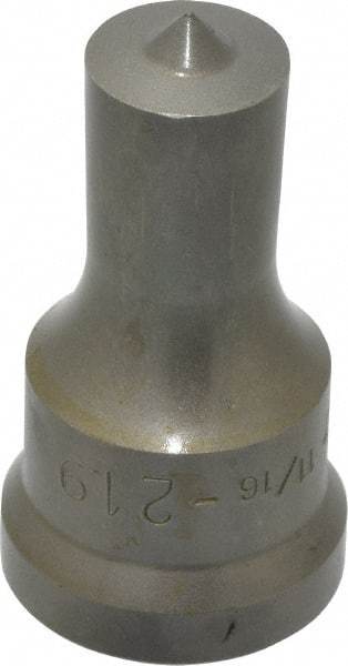 Cleveland Steel Tool - 11/16 Inch Diameter Round Ironworker Punch - 1-1/16 Inch Body Diameter, 1-7/32 Inch Head Diameter, 2-1/8 Inch Overall Length - Industrial Tool & Supply