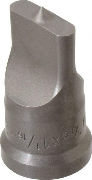 Cleveland Steel Tool - 5/16 Inch Wide Oblong Ironworker Punch - 1-1/16 Inch Body Diameter, 1-7/32 Inch Head Diameter, 2-1/8 Inch Overall Length - Industrial Tool & Supply