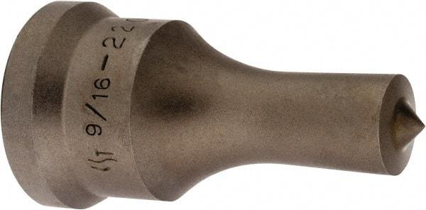 Cleveland Steel Tool - 9/16 Inch Diameter Round Ironworker Punch - 1-1/16 Inch Body Diameter, 1.24 Inch Head Diameter, 2-3/16 Inch Overall Length - Industrial Tool & Supply