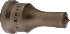Cleveland Steel Tool - 9/16 Inch Diameter Round Ironworker Punch - 1-1/16 Inch Body Diameter, 1.24 Inch Head Diameter, 2-3/16 Inch Overall Length - Industrial Tool & Supply