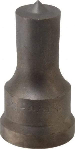 Cleveland Steel Tool - 13/16 Inch Diameter Round Ironworker Punch - 1-7/32 Inch Body Diameter, 1-3/8 Inch Head Diameter, 2-3/8 Inch Overall Length - Industrial Tool & Supply