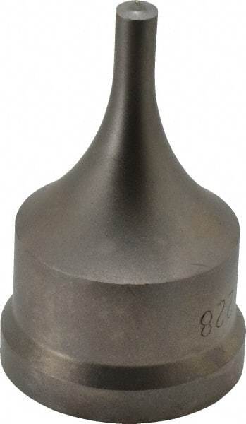 Cleveland Steel Tool - 9/32 Inch Diameter Round Ironworker Punch - 1-17/32 Inch Body Diameter, 1-11/16 Inch Head Diameter, 2-11/16 Inch Overall Length - Industrial Tool & Supply