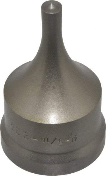 Cleveland Steel Tool - 5/16 Inch Diameter Round Ironworker Punch - 1-17/32 Inch Body Diameter, 1-11/16 Inch Head Diameter, 2-11/16 Inch Overall Length - Industrial Tool & Supply