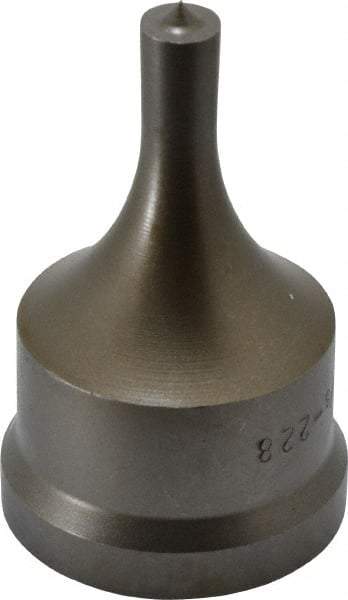 Cleveland Steel Tool - 3/8 Inch Diameter Round Ironworker Punch - 1-17/32 Inch Body Diameter, 1-11/16 Inch Head Diameter, 2-11/16 Inch Overall Length - Industrial Tool & Supply