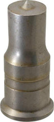 Cleveland Steel Tool - 13/16 Inch Diameter Round Ironworker Punch - 1 Inch Body Diameter, 1-3/16 Inch Head Diameter, 2-7/16 Inch Overall Length - Industrial Tool & Supply