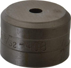 Cleveland Steel Tool - 9/32 Inch Diameter Round Ironworker Die - 1-1/2 Inch Head Diameter, 1 Inch Head Height - Industrial Tool & Supply