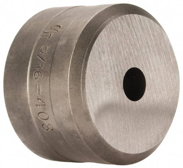 Cleveland Steel Tool - 5/16 Inch Diameter Round Ironworker Die - 1-1/2 Inch Head Diameter, 1 Inch Head Height - Industrial Tool & Supply