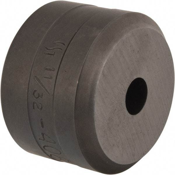 Cleveland Steel Tool - 11/32 Inch Diameter Round Ironworker Die - 1-1/2 Inch Head Diameter, 1 Inch Head Height - Industrial Tool & Supply