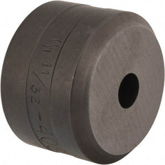 Cleveland Steel Tool - 11/32 Inch Diameter Round Ironworker Die - 1-1/2 Inch Head Diameter, 1 Inch Head Height - Industrial Tool & Supply