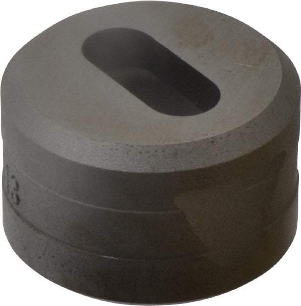 Cleveland Steel Tool - 1-3/32 Inch Long x 15/32 Inch Wide Oblong Ironworker Die - 1-13/16 Inch Head Diameter, 1-1/8 Inch Head Height - Industrial Tool & Supply