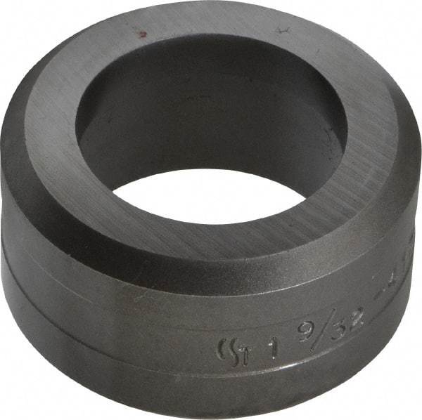 Cleveland Steel Tool - 1-9/32 Inch Diameter Round Ironworker Die - 2 Inch Head Diameter, 1 Inch Head Height - Industrial Tool & Supply