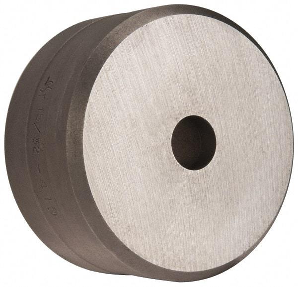 Cleveland Steel Tool - 15/32 Inch Diameter Round Ironworker Die - 2-3/8 Inch Head Diameter, 1-1/4 Inch Head Height - Industrial Tool & Supply
