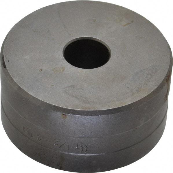 Cleveland Steel Tool - 1/2 Inch Diameter Round Ironworker Die - 2-3/8 Inch Head Diameter, 1-1/4 Inch Head Height - Industrial Tool & Supply
