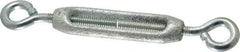 Made in USA - 74 Lb Load Limit, 1/4" Thread Diam, 2-1/4" Take Up, Malleable Iron Eye & Eye Turnbuckle - 2-5/16" Body Length, 11/64" Neck Length, 5-1/2" Closed Length - Industrial Tool & Supply