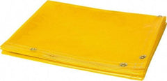 Steiner - 6' High x 8' Wide x 14mm Thick Vinyl Welding Curtain - Yellow, Grommet - Industrial Tool & Supply
