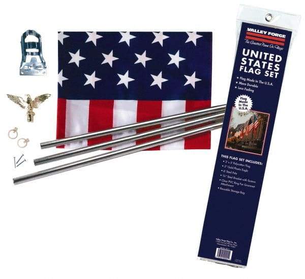 Valley Forge Flag Co - Flag Poles & Kits Type: Flag & Pole Kit Mounting: Portable - Industrial Tool & Supply
