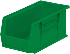 Akro-Mils - 30 Lb. Load Capacity, 10-7/8" Deep, Green Polymer Hopper Stacking Bin - 5" High x 5-1/2" Wide x 10-7/8" Long - Industrial Tool & Supply